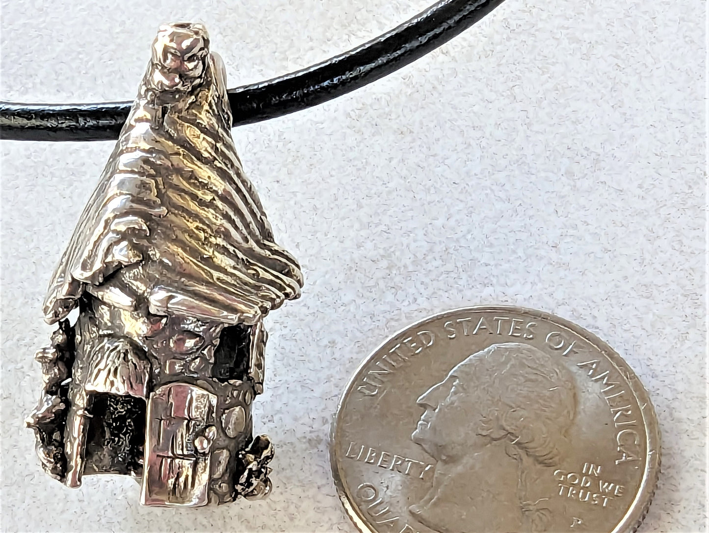 Silver Fairy House Pendant Necklace