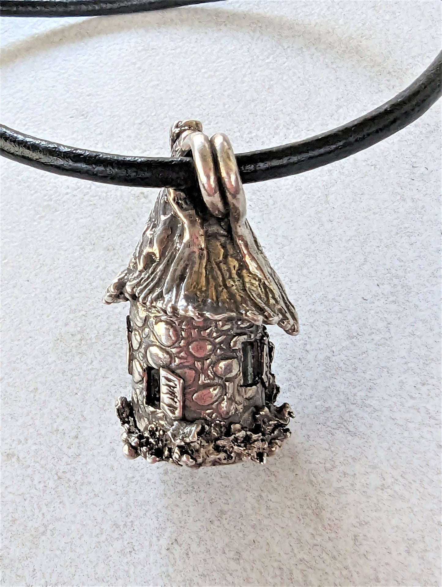 Silver Fairy House Pendant Necklace