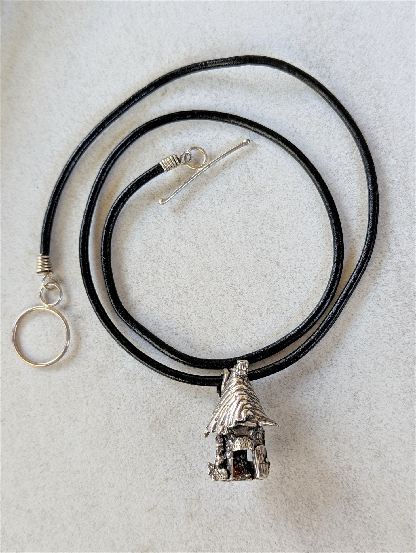 Silver Fairy House Pendant Necklace