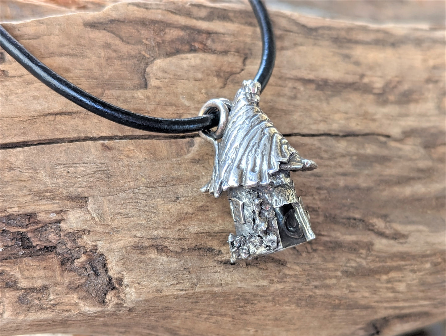 Silver Fairy House Pendant Necklace
