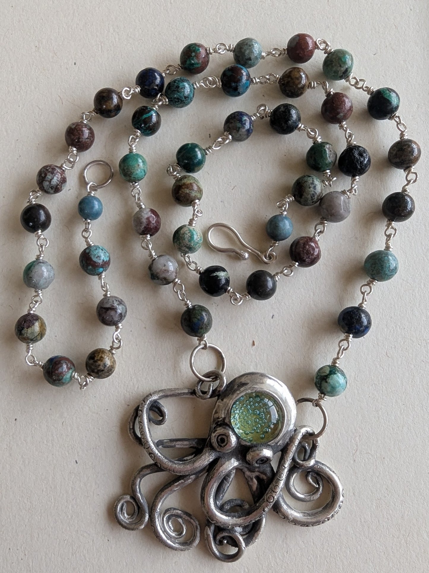 The Kracken Lives! Silver Octopus Statement Necklace