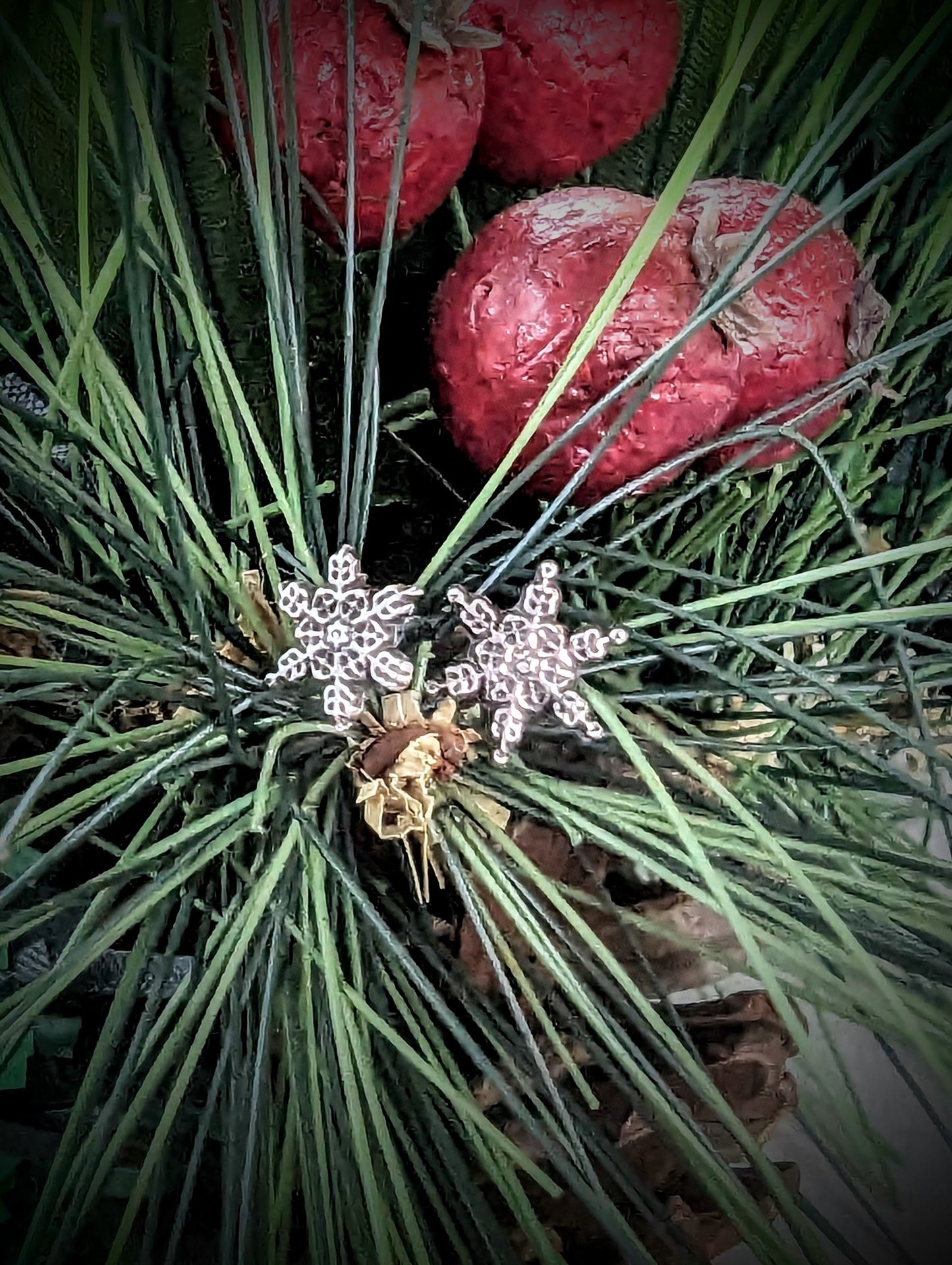 Tiny Silver Snowflake Stud Earrings