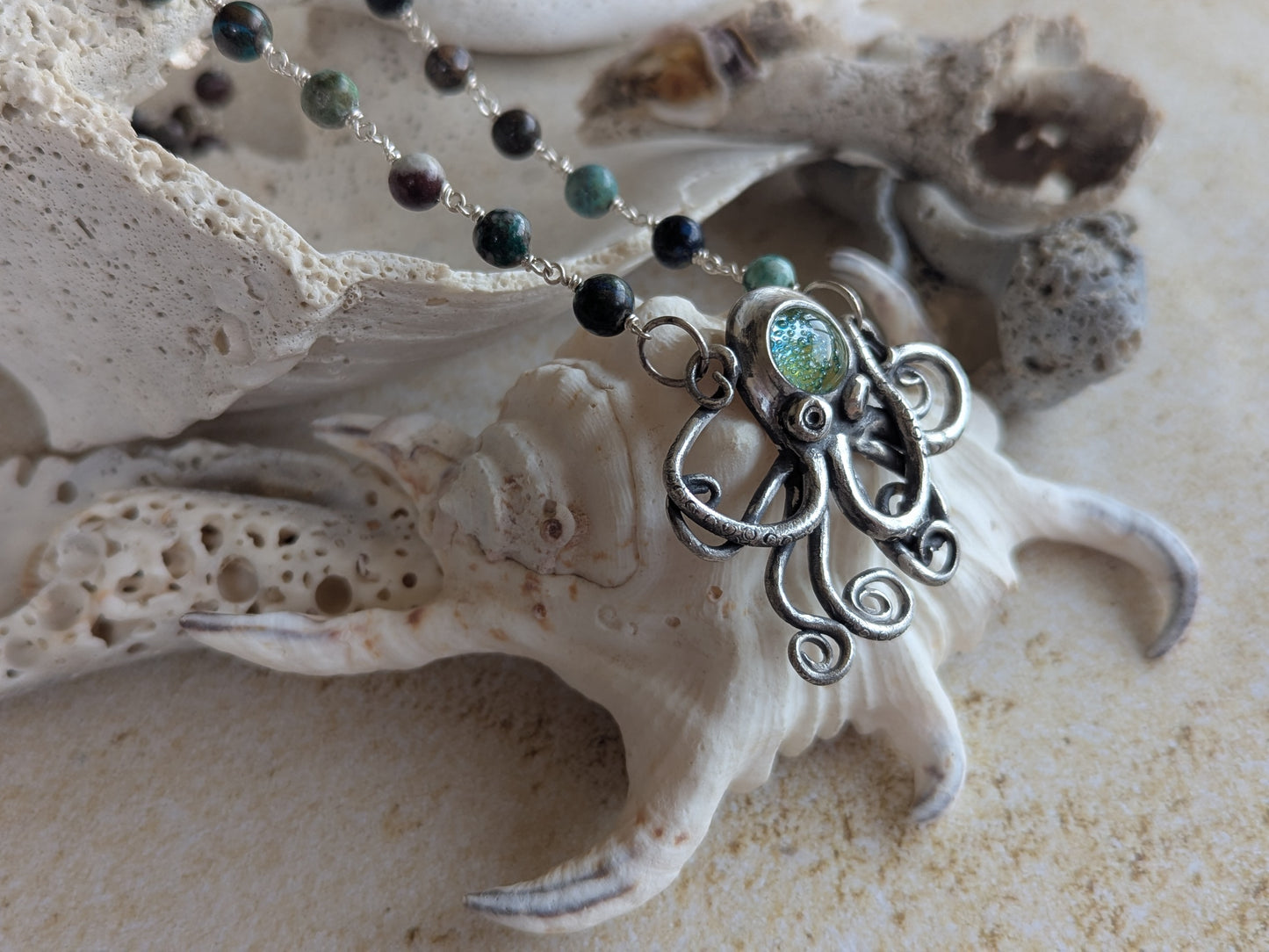 The Kracken Lives! Silver Octopus Statement Necklace
